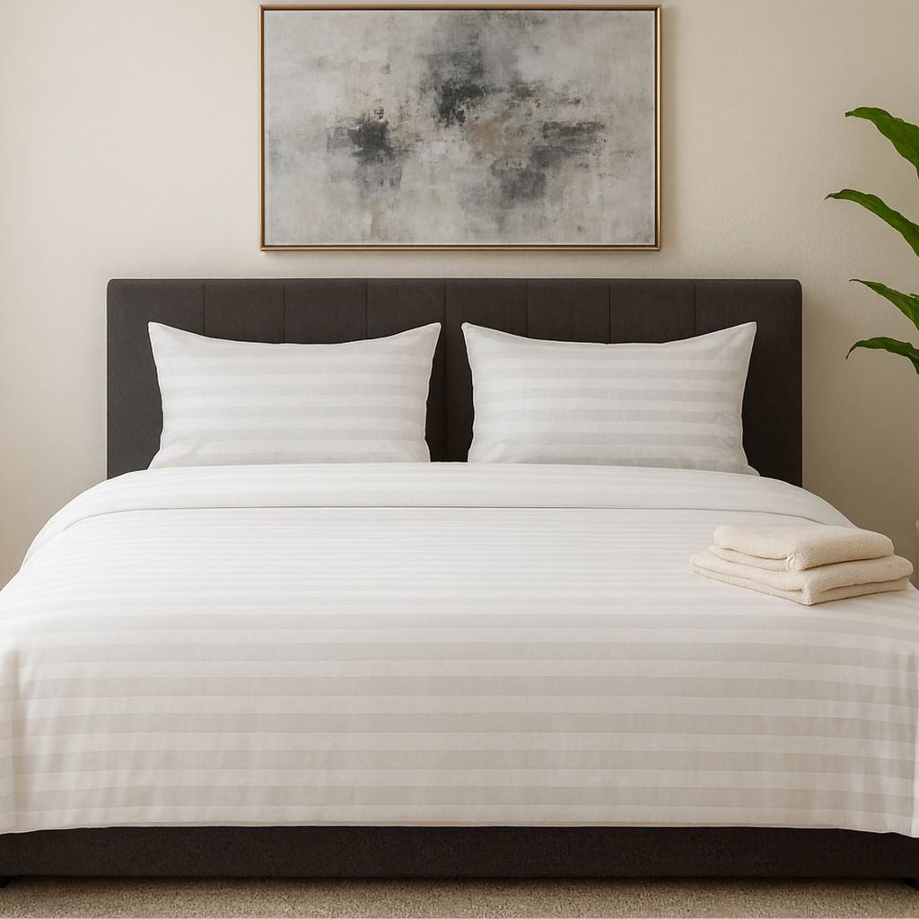 Pure Cotton Bed Set White